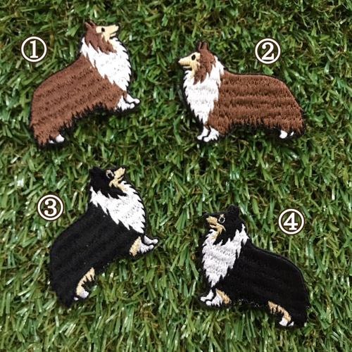犬ワッペン、シェルティワッペン【見本】 Amazon.co.jp: 【犬種別】ブリード刺繍ワッペン シェルティ （顔