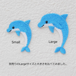 【2枚お選び下さい】イルカワッペン 小サイズ（Small size） 5枚目の画像