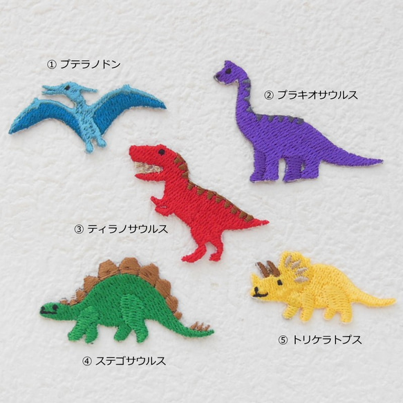 【2枚お選び下さい】恐竜ワッペン 3枚目の画像