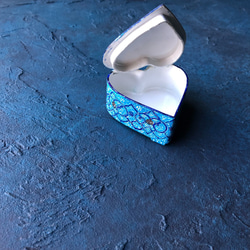 ペルシャのエナメル小箱　ジュエリーケース　ハート型【ミーナーカーリーJ001】 5枚目の画像