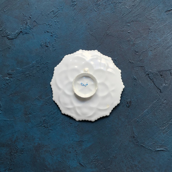 ペルシャのエナメル皿　ジュエリートレイ　Φ12ｃｍ【ミーナーカーリー003】 2枚目の画像