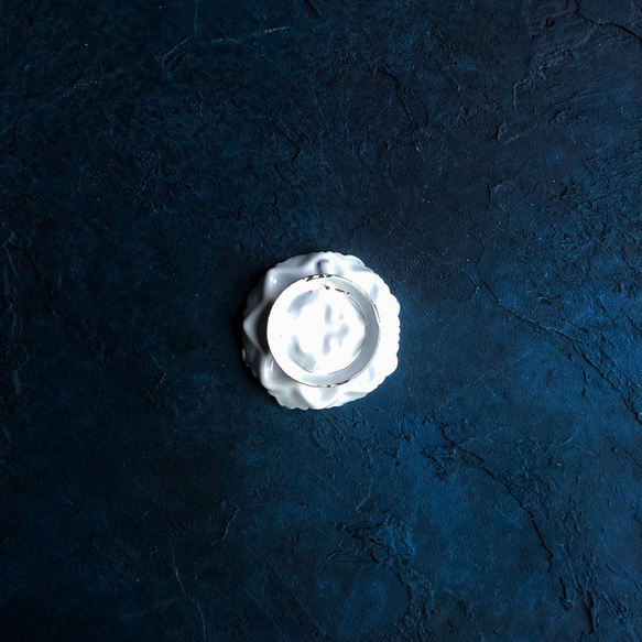 ペルシャのエナメル皿　ジュエリートレイ　Φ8ｃｍ【ミーナーカーリー008】 2枚目の画像