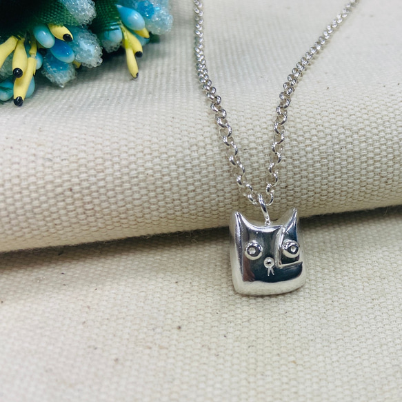 純銀 手工 貓咪 項鍊 S18 第3張的照片