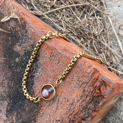 黃銅 珍珠 手鍊 可客製姓名 S147 第2張的照片