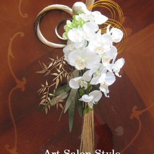 ◆ハンドメイド◆豪華絢爛！お正月飾り 豪華絢爛 胡蝶蘭のしめ飾り お正月飾り しめ縄・しめ飾り Art Salon