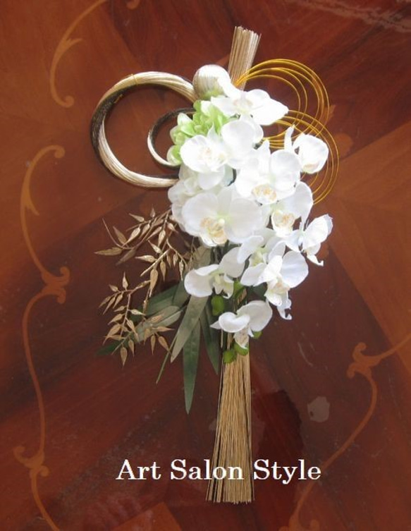 豪華絢爛 胡蝶蘭のしめ飾り お正月飾り しめ縄・しめ飾り Art