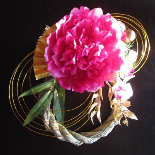 お正月飾り　胡蝶蘭ピンク　白　水引　造花アレンジメント 6種 和花アレンジ 胡蝶蘭 マム アーティフィシャルフラワー