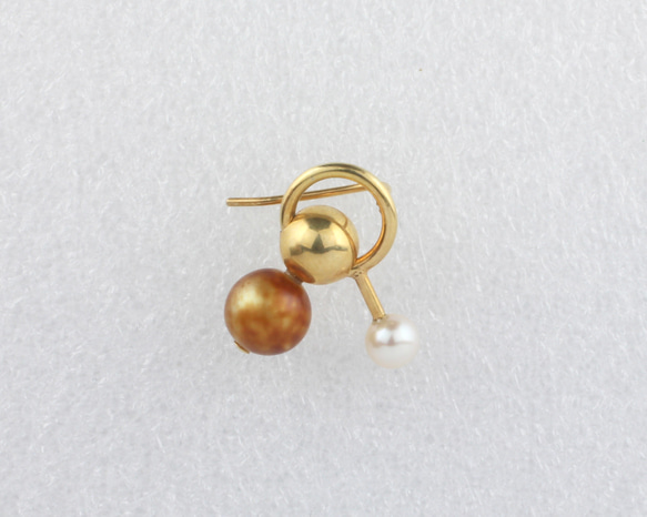 photon 1 earring gold/gold 2枚目の画像