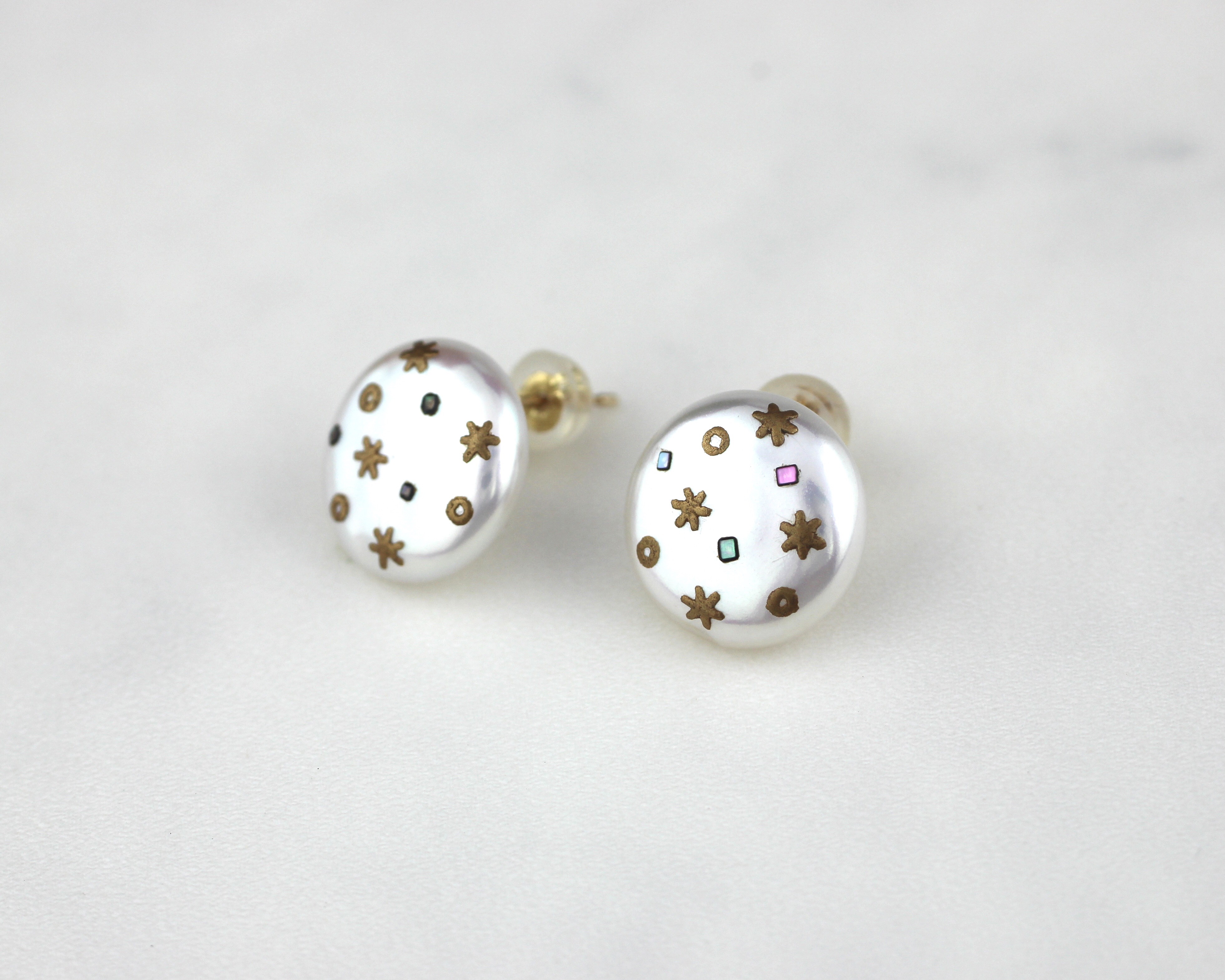 make pearl pattern a earrings