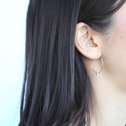 top color pearl earrings white 2枚目の画像