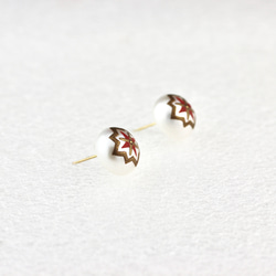 flame bicolor ster earrings red 5枚目の画像