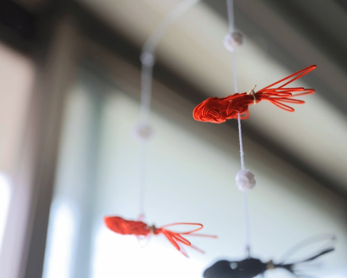 水引で結った金魚のモビール モビール mizuhiki.karigane 通販