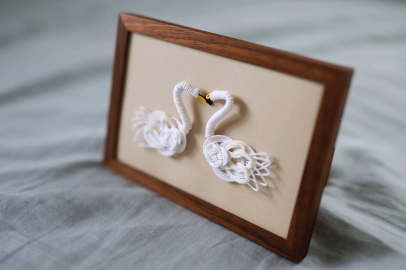 白鳥【水引を楽しむポストカード】 ポストカード mizuhiki.karigane