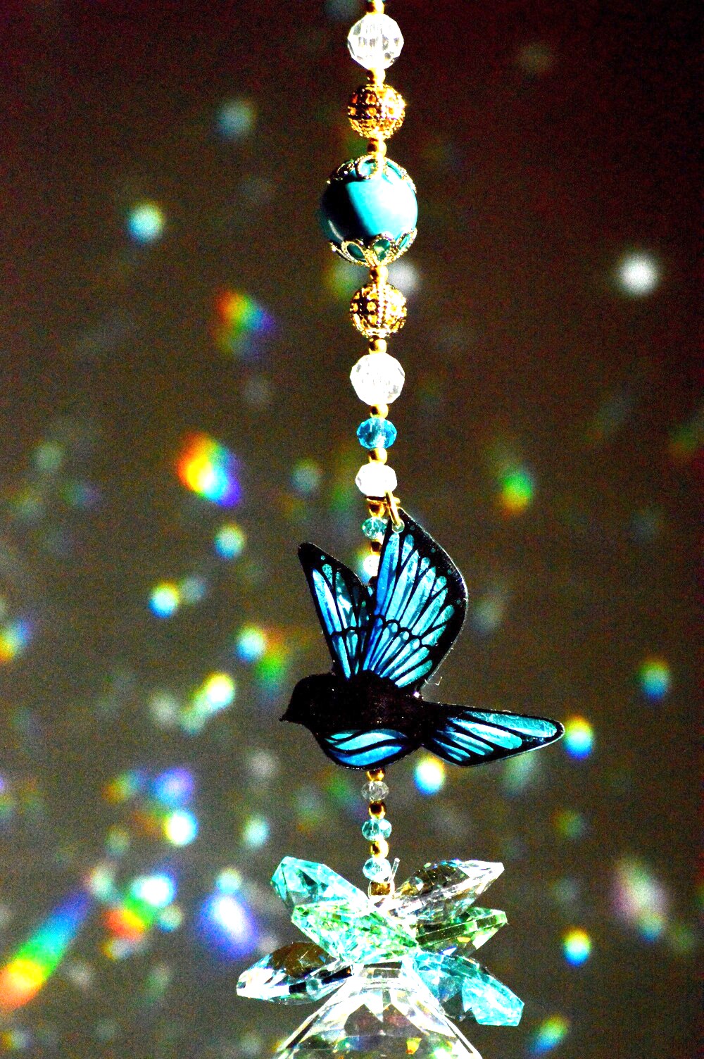 ライト 虹色に輝くクリスタル キラキラ輝く 照明 オーロラ 【公式通販】