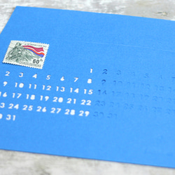 封筒のカレンダー　envelope calendar [ブルー]　 1枚目の画像