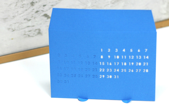 封筒のカレンダー　envelope calendar [ブルー]　 2枚目の画像