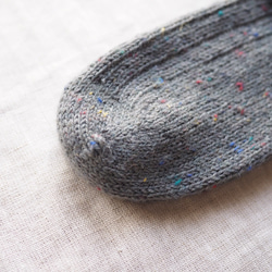 手編みの靴下（ツイード・グレー） 3枚目の画像