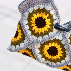 織片拼貼鉤織手挽袋 - 太陽花 CB006-015 第6張的照片