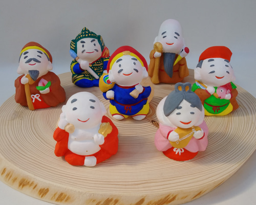 すこやか人形　〜七福神〜 楽天市場】開運招福の縁起物！ 土鈴・福鈴 笑門七福神 陶器製