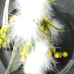 『枯れない』春を運ぶミモザコットンスワッグ ミモザブーケ 水のいらない インテリア 春 2枚目の画像