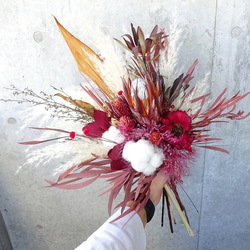 【ボリューム選べる♡】人気の海外花を細かく束ねたブーケ ドライフラワー スワッグ プレゼント 花束 3枚目の画像