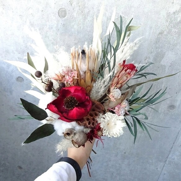 【ボリューム選べる♡】人気の海外花を細かく束ねたブーケ ドライフラワー スワッグ プレゼント 花束 6枚目の画像