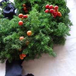 【Creema限定1点物】早割大ボリュームヒムロスギと赤い実を細かく束ねたクリスマスリース♡ドライフラワー 実物ドライ 4枚目の画像