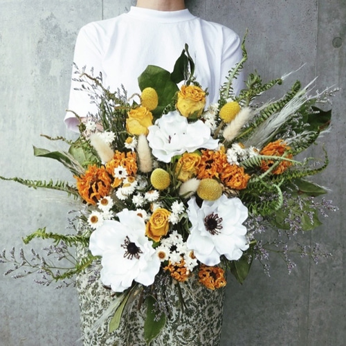 アネモネとひまわり