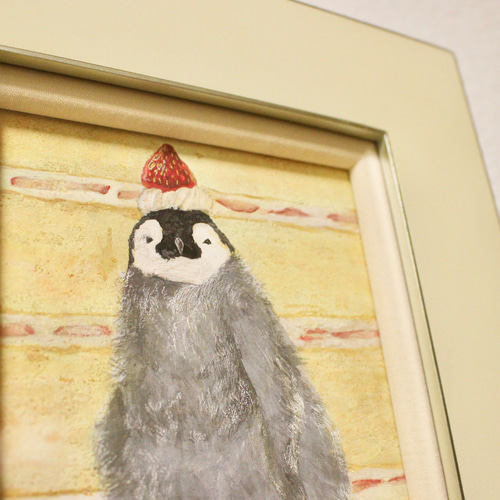 ペンギン/ショート penguin/piece of cake 日本画 絵画 mizoochi