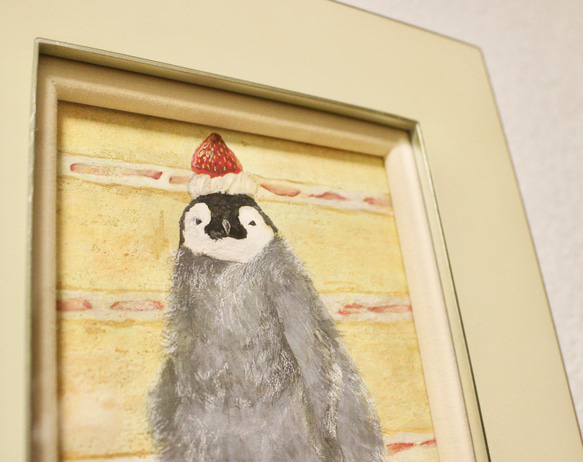 ペンギン/ショート　penguin/piece of cake 日本画 3枚目の画像