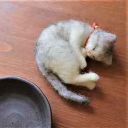 小皿ねこ　しらす　Φ9.5cm★全国発送一律４００円 5枚目の画像