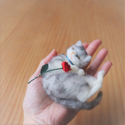 小箱ねこ◆和紙ばら　しおこぶ　Φ10cm★全国発送一律４００円 3枚目の画像