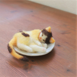 小皿ねこ　安倍川♥　Φ10cm★全国発送一律４００円 2枚目の画像