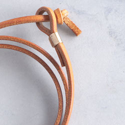 革のブレスレット キャメル 3枚目の画像