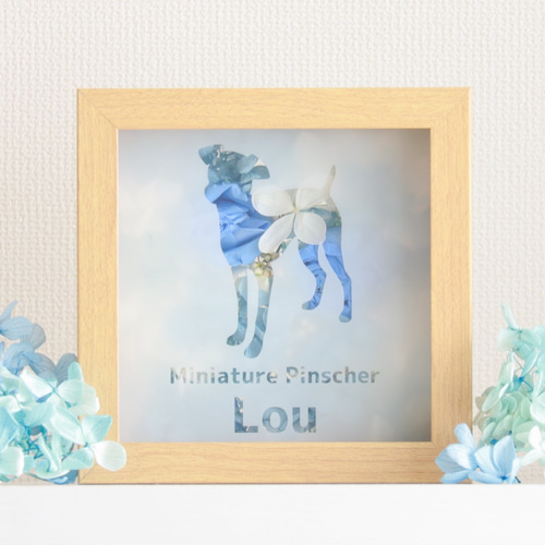 犬と人間のリアリズム絵画 木製フレーム 犬のリアリズム絵画 ゴールド