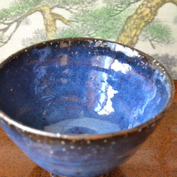 【特別提供価格】　青萩抹茶茶碗(コスモブルー)　茶碗　A　★萩焼き　 5枚目の画像