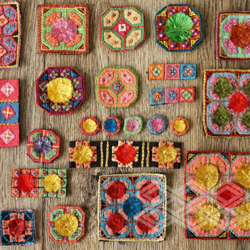 刺繍 コースター ベトナム 手作り かわいい ぬくもり その他キッチン