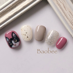 オーダーメイド✴︎ペットアートネイルチップメモリアルグッズに