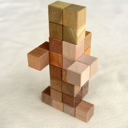 木のパズル「テトラキューブパズル」 2枚目の画像