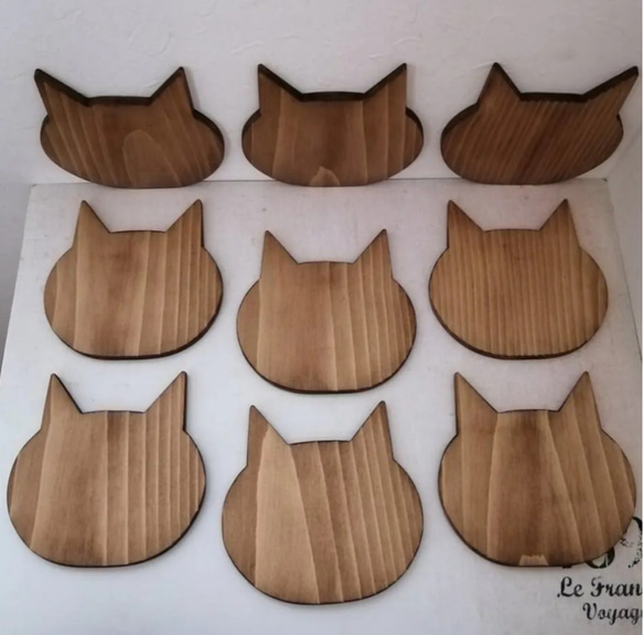 ネコのコースター 2枚目の画像