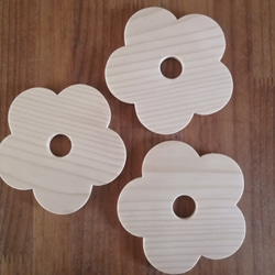 蜜蝋のみ花コースター2枚セット 1枚目の画像