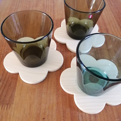 蜜蝋のみ花コースター2枚セット 2枚目の画像