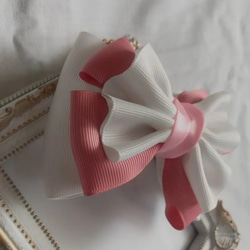 贈り物にも♡大人可愛いリボンバッグチャーム　ピンクグレー水色からお選びください！ 3枚目の画像