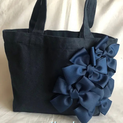 45R　バックリボン　プルオーバー　ワンピース　ネイビー　ゆったり GRL - GRLバックオープンリボンティアードデニムワンピース