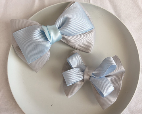 親子で使えるリボン☆バレッタ☆着画あり 親子で使えるリボン☆バレッタ☆着画あり