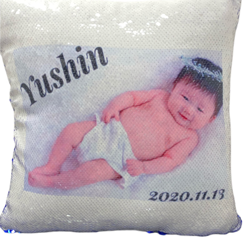 写真入り オリジナル スパンコール クッション クッション・クッション