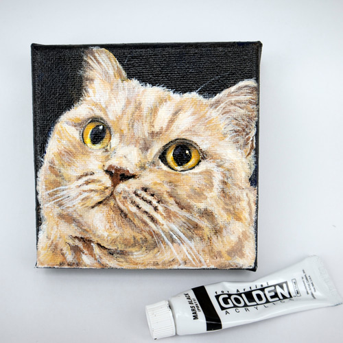 アクリル絵画猫