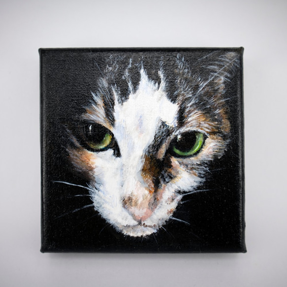 ［客製手繪貓咪］10 x 10cm 在細小空間都可以放得下的小巧畫作（壓克力彩／油彩) 第3張的照片