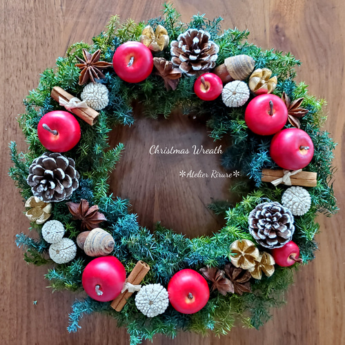 レモンイエロー クリスマスリース 新春リース グリーンリース