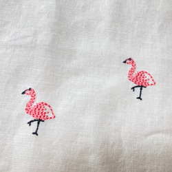 【特集掲載】福袋フラミンゴの刺繍が入ったシャツ＆スカート２点セット 5枚目の画像